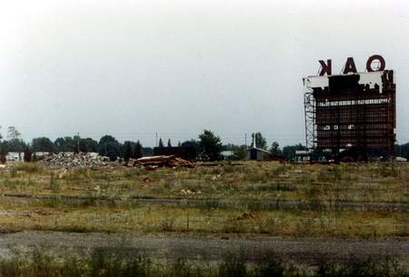Oak Drive-In Theatre - Oak During Demo Courtesy Greg Osullivan